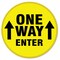 Signmission One Way Enter Arrow Non-Slip Floor Graphic, 7in Vinyl Decal, 7" x 7", FD-C-7-99977 FD-C-7-99977 - alternate 1
